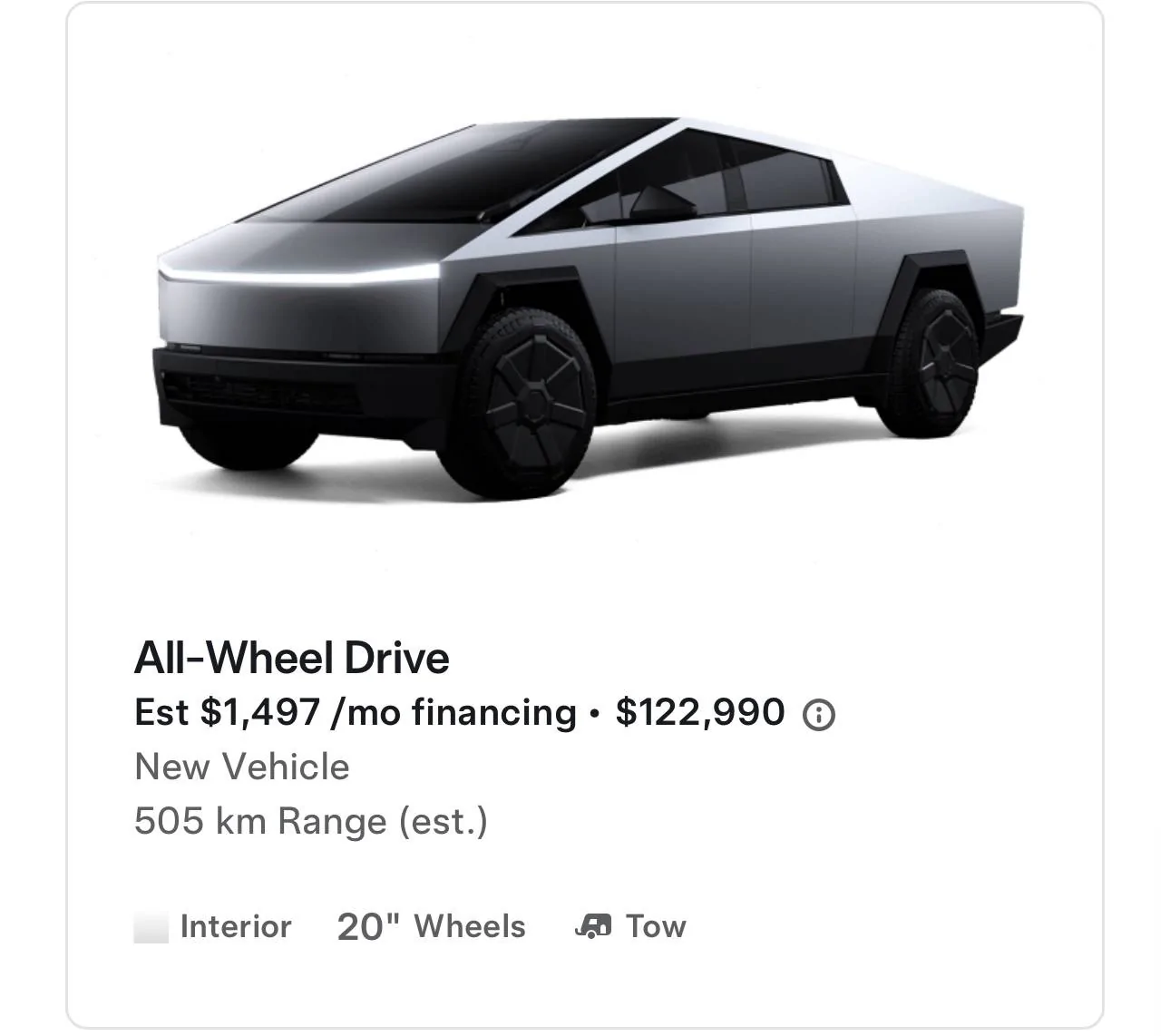 Tesla Cybertruck CT range discrepancy IMG_0443