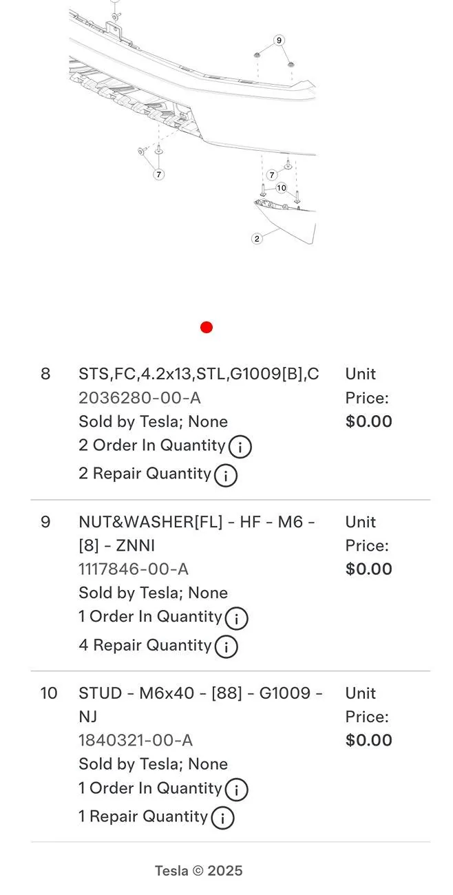 Tesla Cybertruck Front plastic piece below frunk broke off SmartSelect_20250309_122002_Firefox