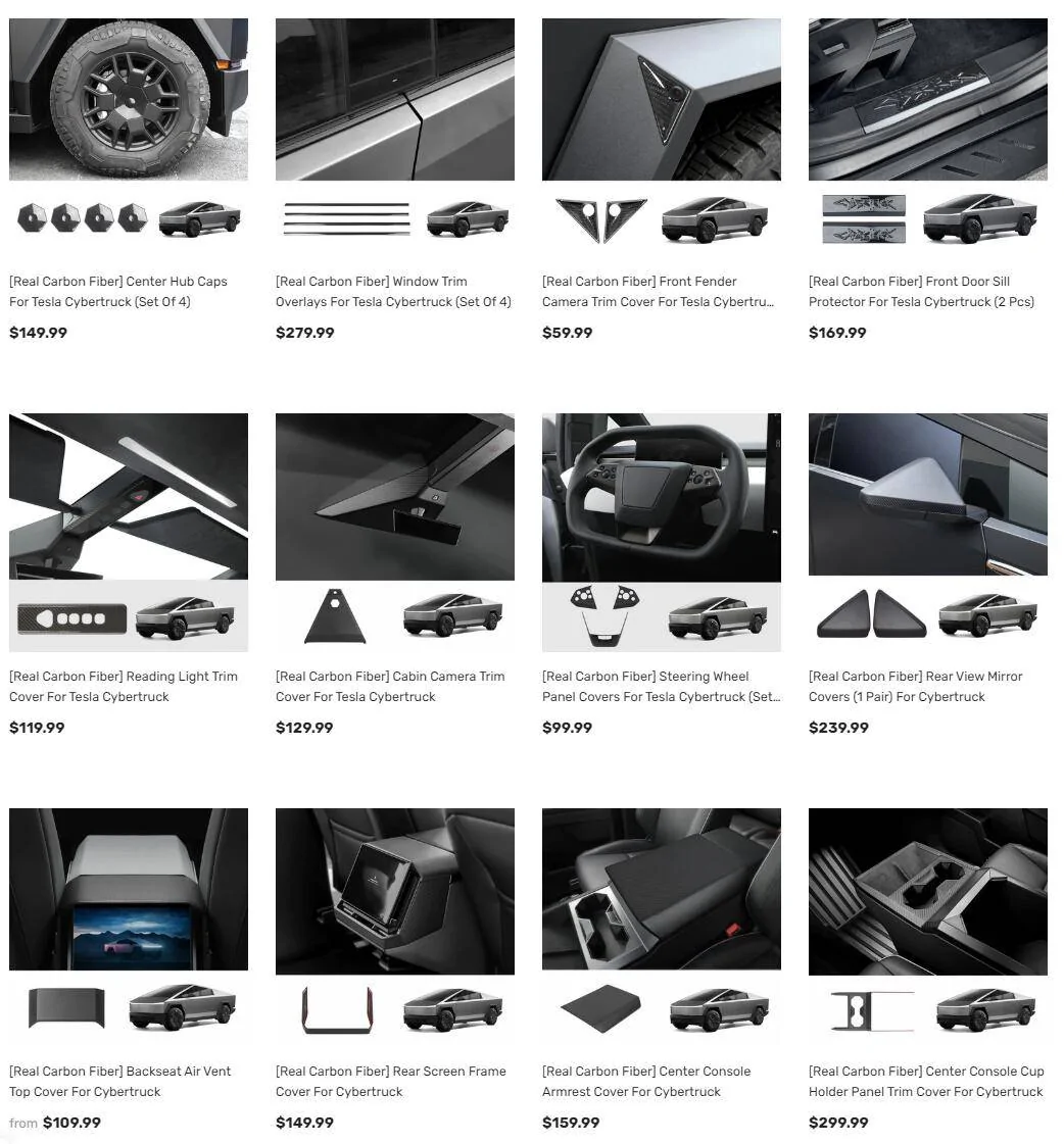 Tesla Cybertruck 🚀 Ultimate Real Carbon Fiber Upgrades for Your Cybertruck! 🚀Big Sale at Teslaunch! 00008