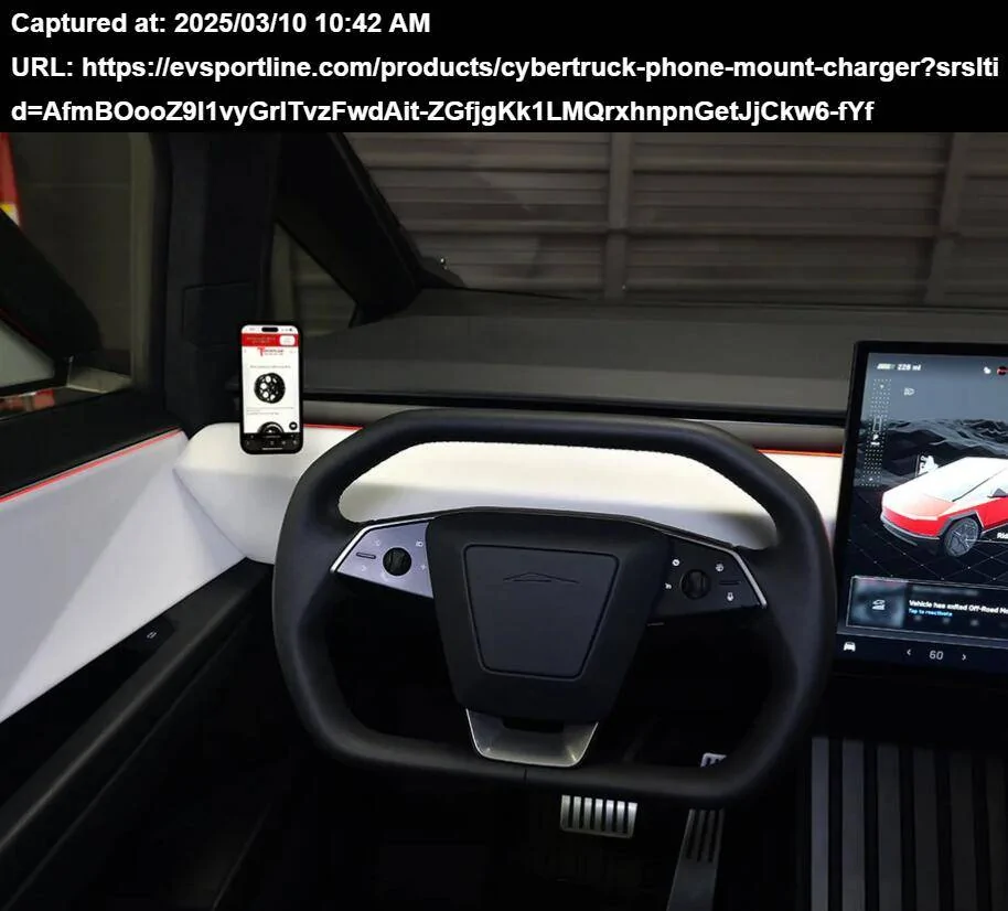 Tesla Cybertruck Looking for a phone mount (see image in post) Tesla-Cybertruck-MagSafe-Phone-Mount-Wireless-Charger-for-iPhone-and-EV-Sportline-The-Leader-
