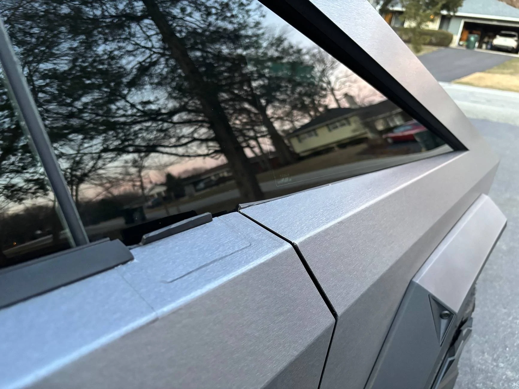 Tesla Cybertruck Mirror Delete: 100% Cybertruck Steel [TESBROS] IMG_4493