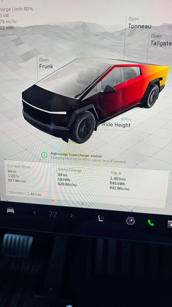 Tesla Cybertruck Tips and best practices for a first time EV owner?! 20250311_085827