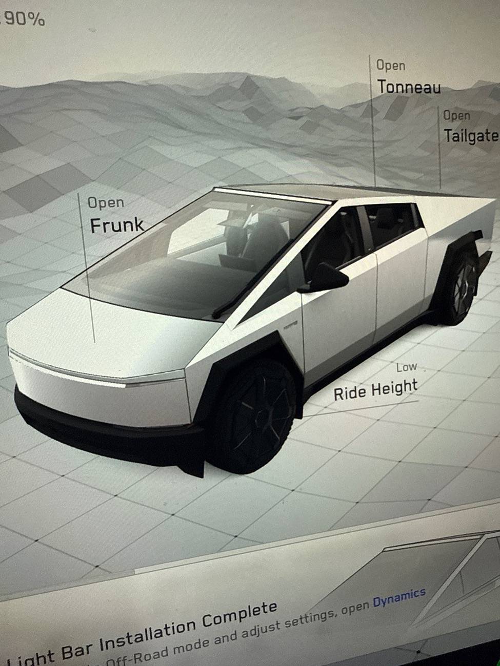 Tesla Cybertruck Cyber truck avatar has light bar after installation image