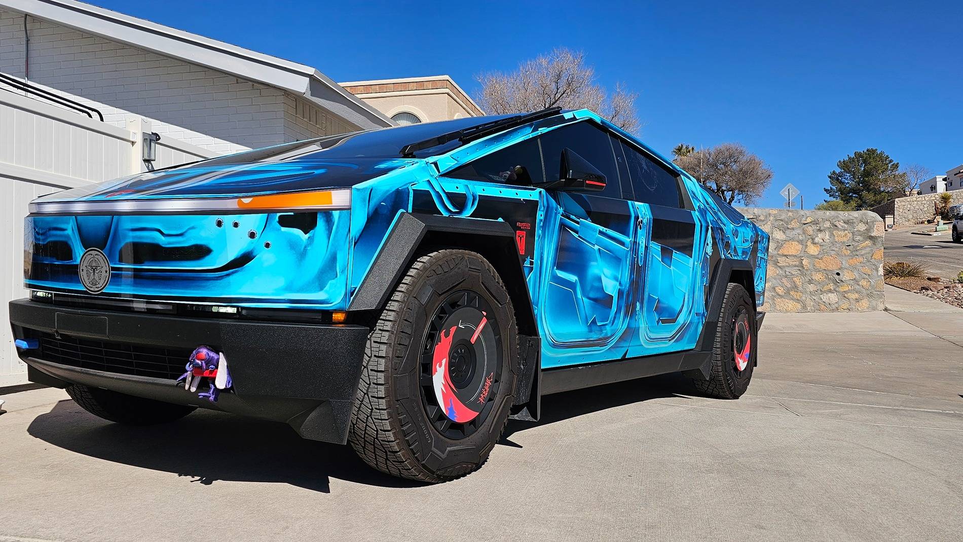 Tesla Cybertruck Vvivid Indestructible wrap for scratched trims - installed photos & experience 20250225_103219