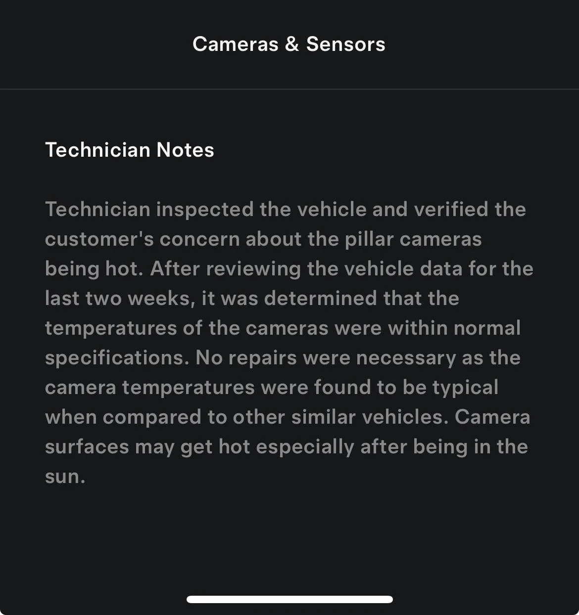 Tesla Cybertruck B pillar camera extremely hot IMG_6481