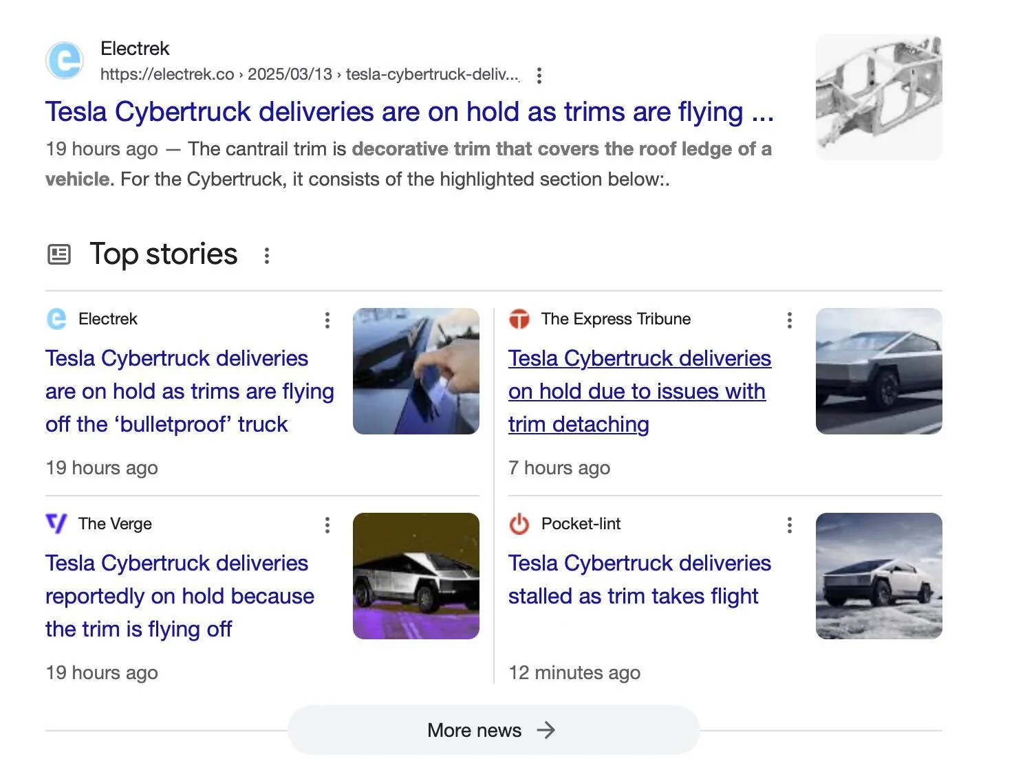 Tesla Cybertruck delayed delivery due to inspection? Screenshot 2025-03-14 at 10.35.19 AM