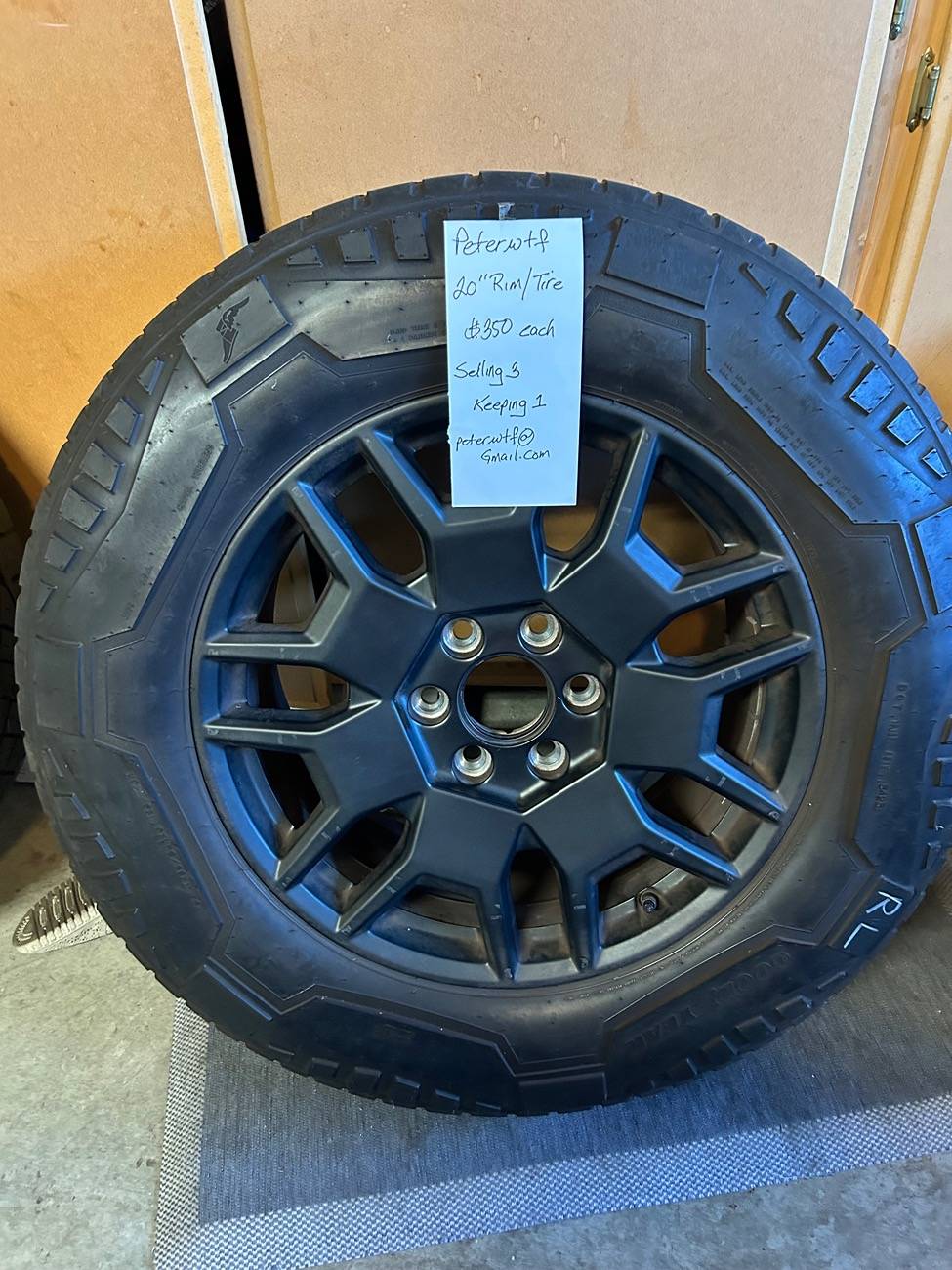 Tesla Cybertruck For Sale -2 Rims/Tire/TPMS IMG_2047