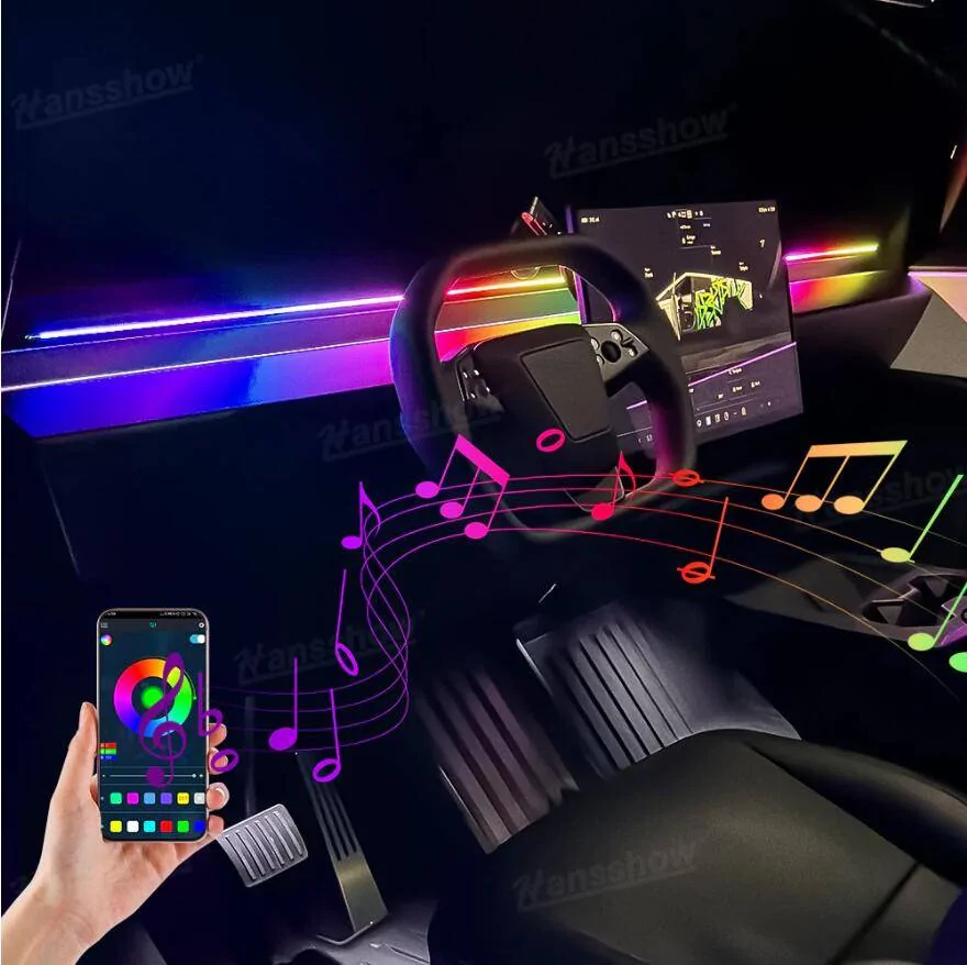 Tesla Cybertruck Cybertruck Dashboard RGB Ambient Light DIY with Smart APP Control - Hansshow 1742207903788-s1