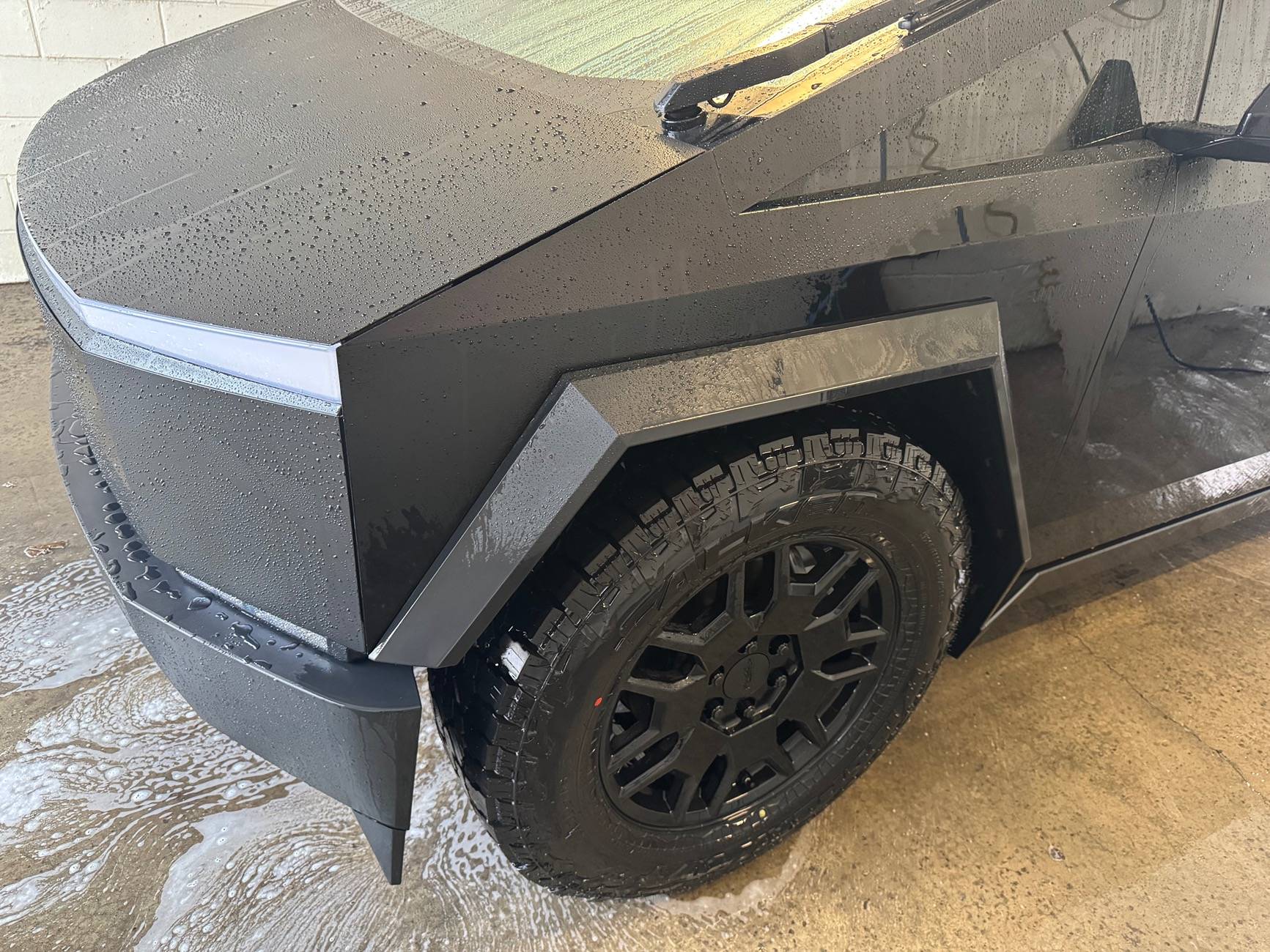 Tesla Cybertruck Replaced Goodyears with Falken Wildpeak AT4W tires -- review & photos IMG_4776