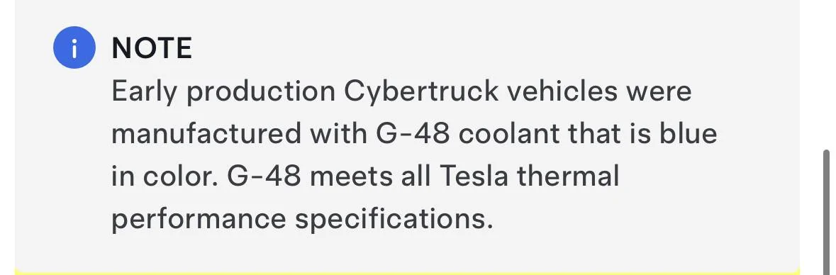 Tesla Cybertruck Dried blue substance on garage floor under rear axel IMG_8819