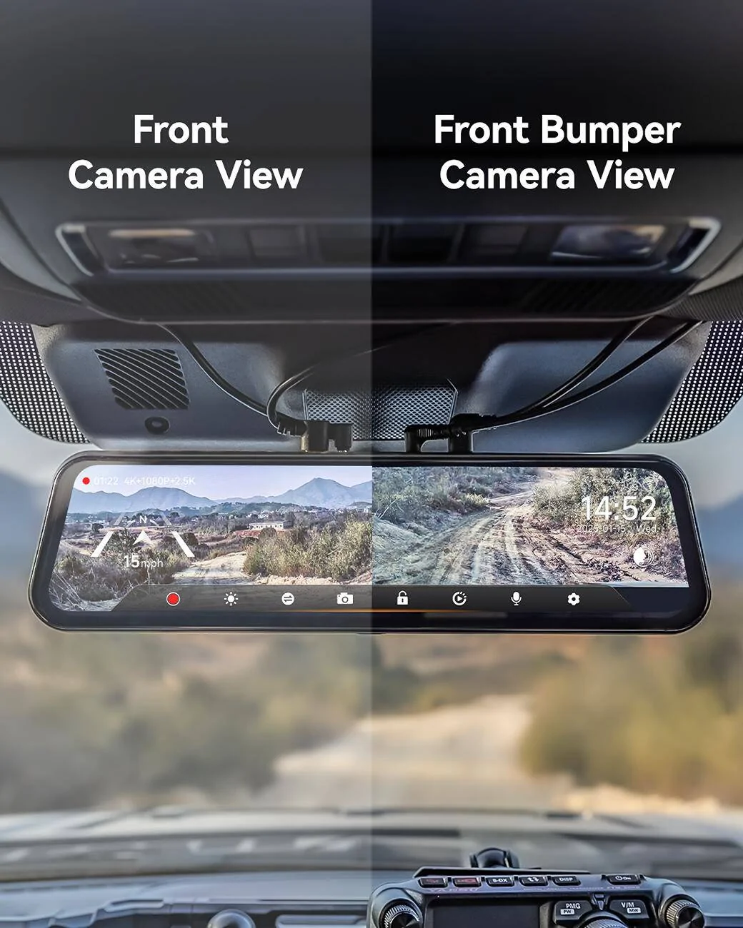 Tesla Cybertruck WOLFBOX G900 Tripro Dash Cam - Designed for Off-Roading! Up to $80 off 6