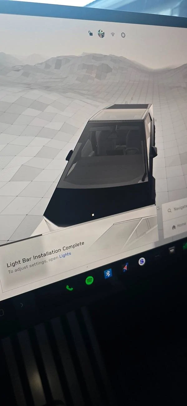 Tesla Cybertruck Foundation Series Light Bar Waiting Room 20250318_192629