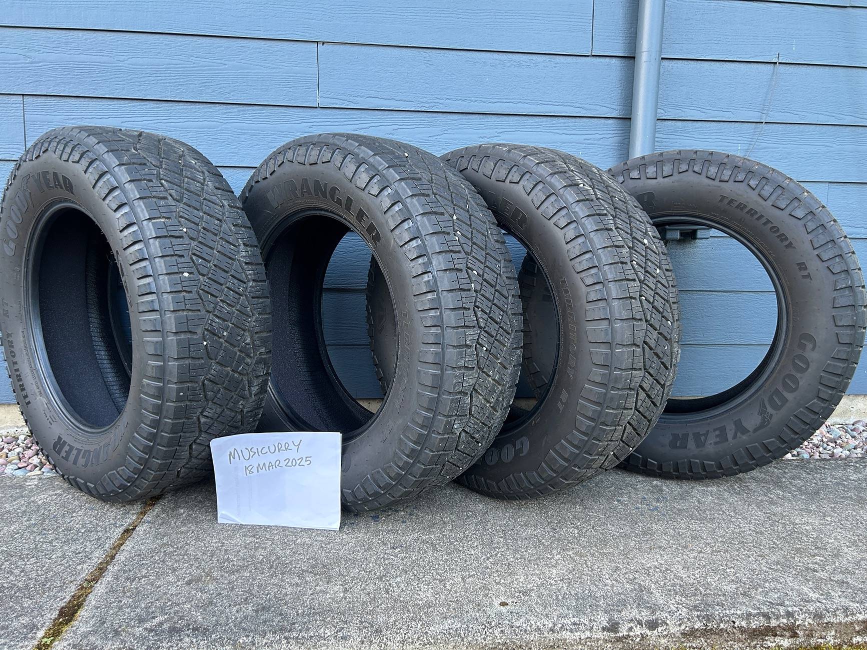 Tesla Cybertruck 4 Goodyear AT Tires for sale IMG_3270