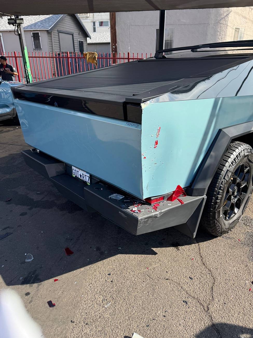 Tesla Cybertruck Getting my CT repaired after collision IMG_9309