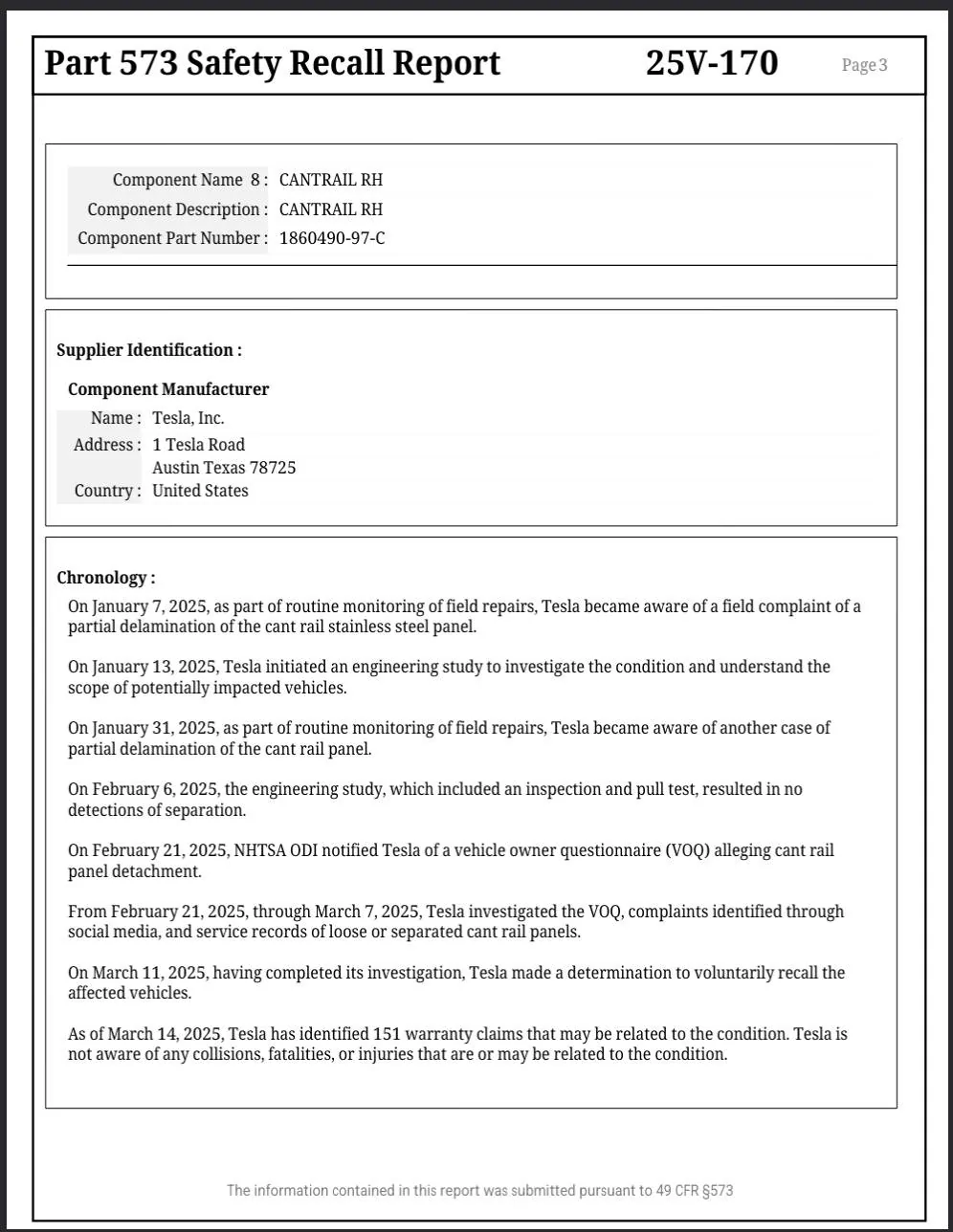 Tesla Cybertruck Recall: exterior trim / body panel detaching issue (46,096 Cybertrucks affected) SmartSelect_20250320_121300_Firefox