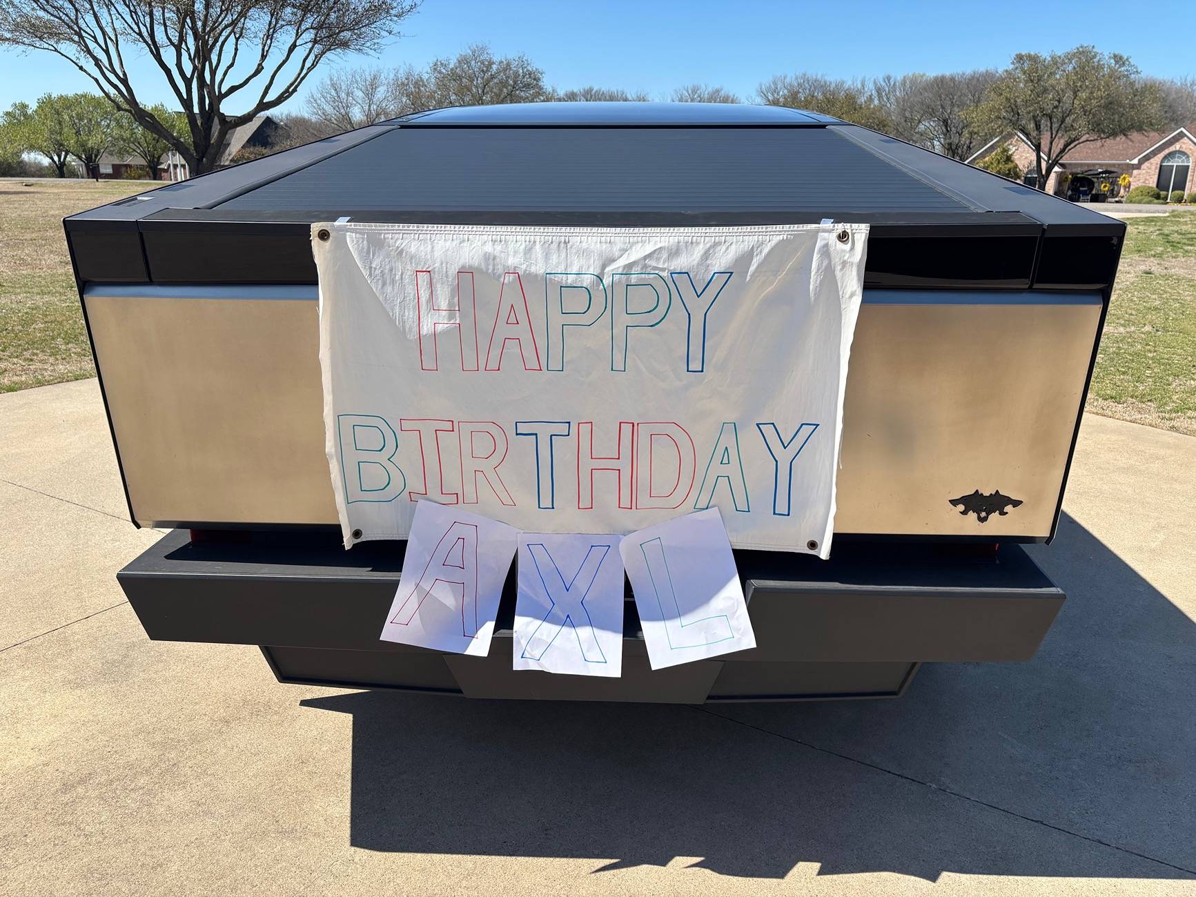 Tesla Cybertruck My son is turning 8 on the 20th and I was wondering if anyone would give him a birthday ride along? IMG_8718