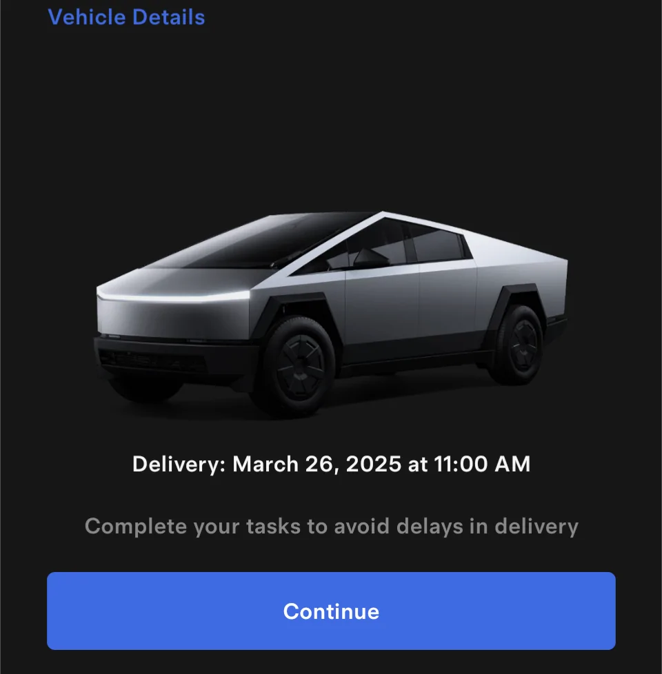 Tesla Cybertruck delayed delivery due to inspection? 1000001188