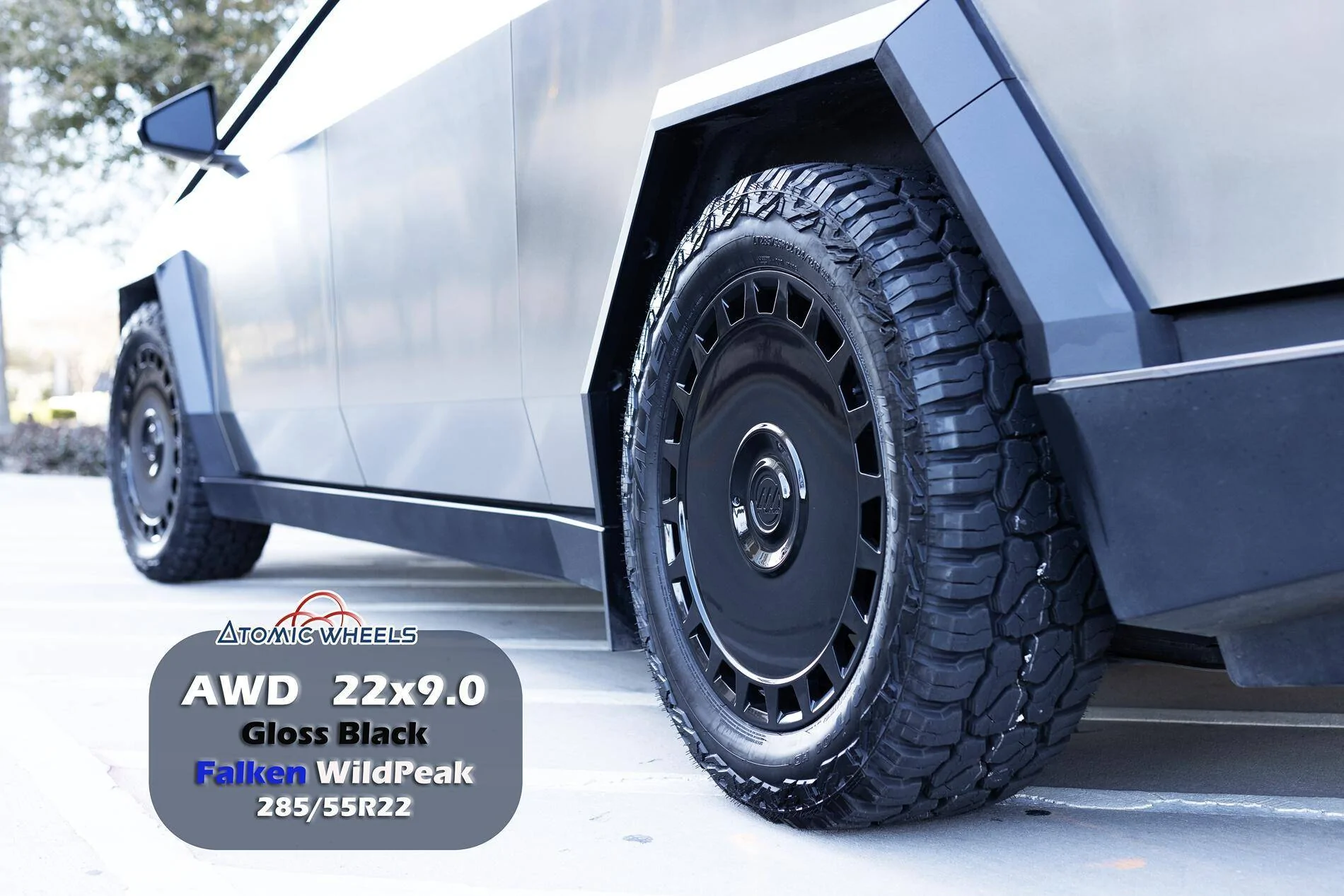 Tesla Cybertruck Fully Forged Atomic Wheels for Tesla Cybetruck awd22_ct_glossblack_stamp-jpg