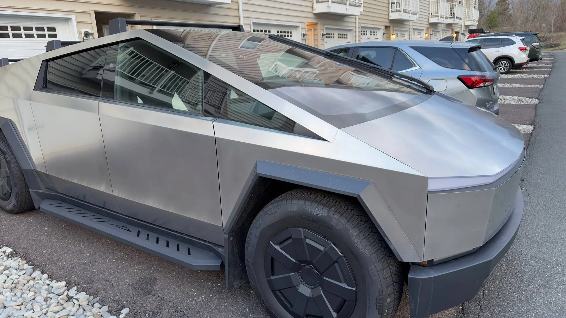 Tesla Cybertruck 3D Print Mirror Delete Covers (now printed in stainless steel) IMG_8811