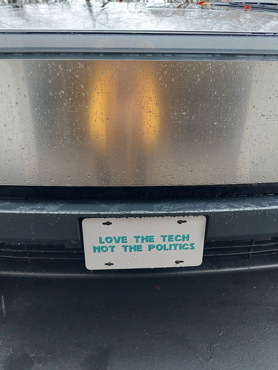 Tesla Cybertruck Test drove demo Cybertruck as a joke, ordered on the spot Vanity Plate
