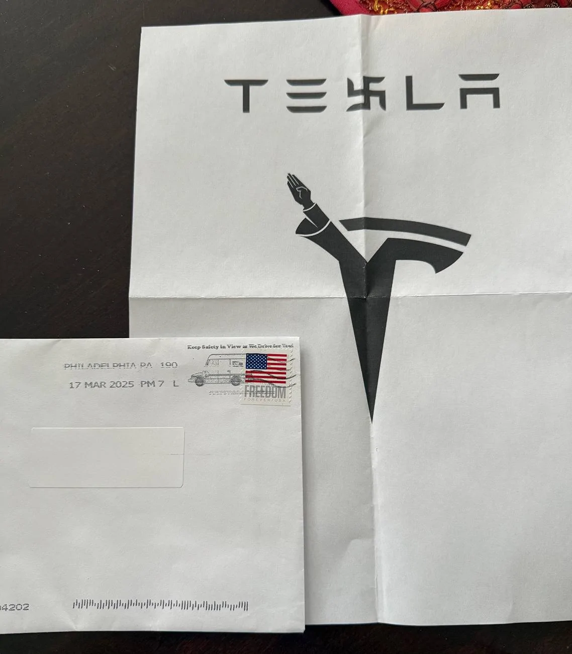 Tesla Cybertruck Anti-Tesla mailing campaign?  Or was I the only one to get one of these? 1742740970325-w5