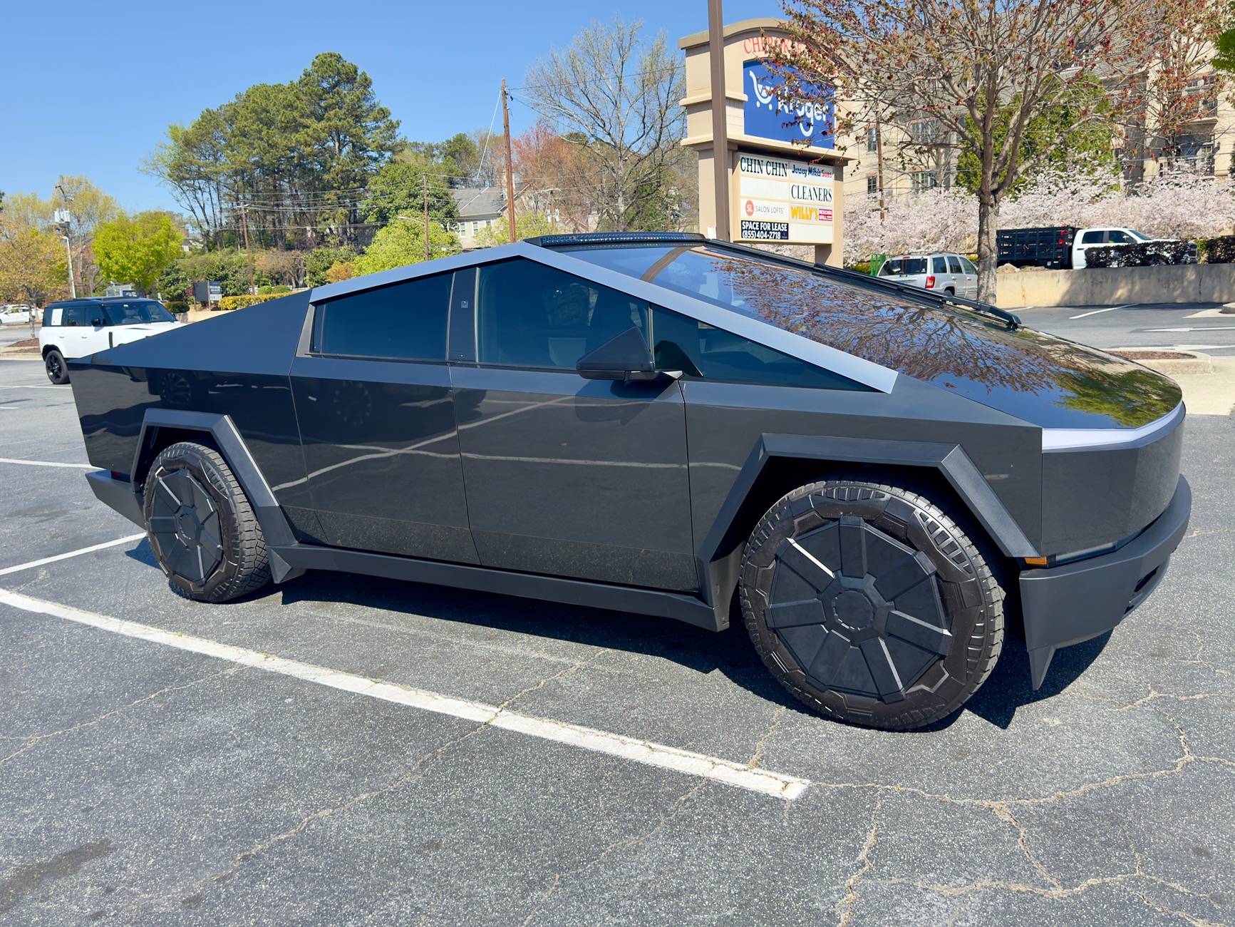 Tesla Cybertruck Matte Lead Ink Gray PPF Wrap by TWRAPS IMG_1599