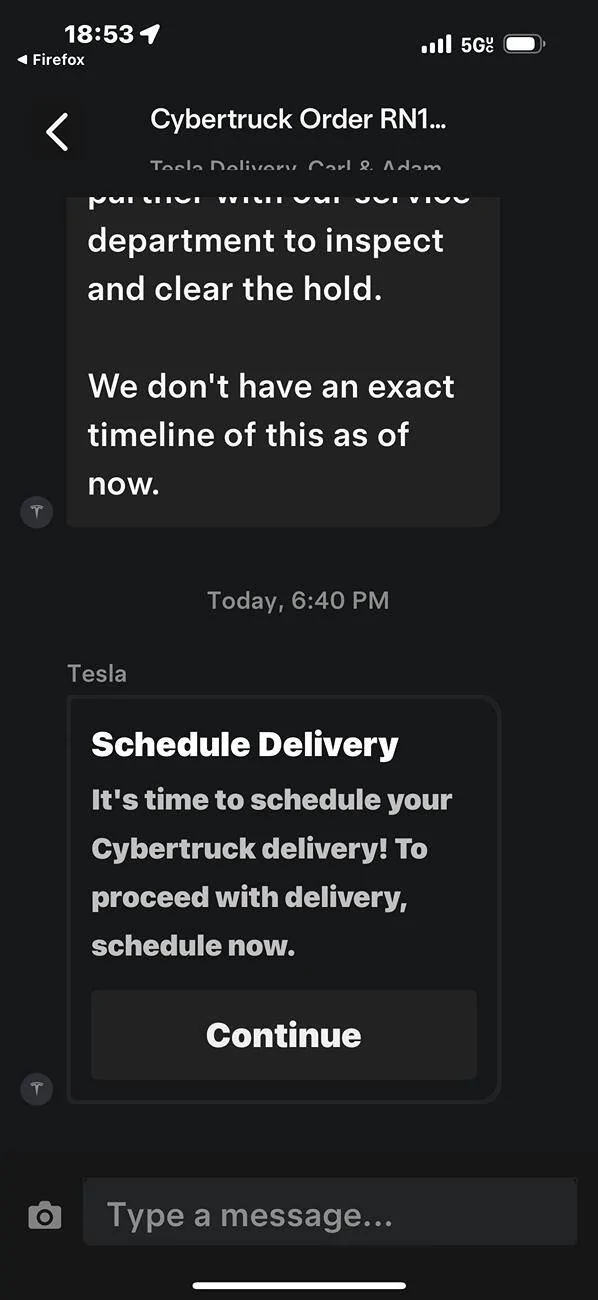 Tesla Cybertruck Being impatient sucks IMG_0086