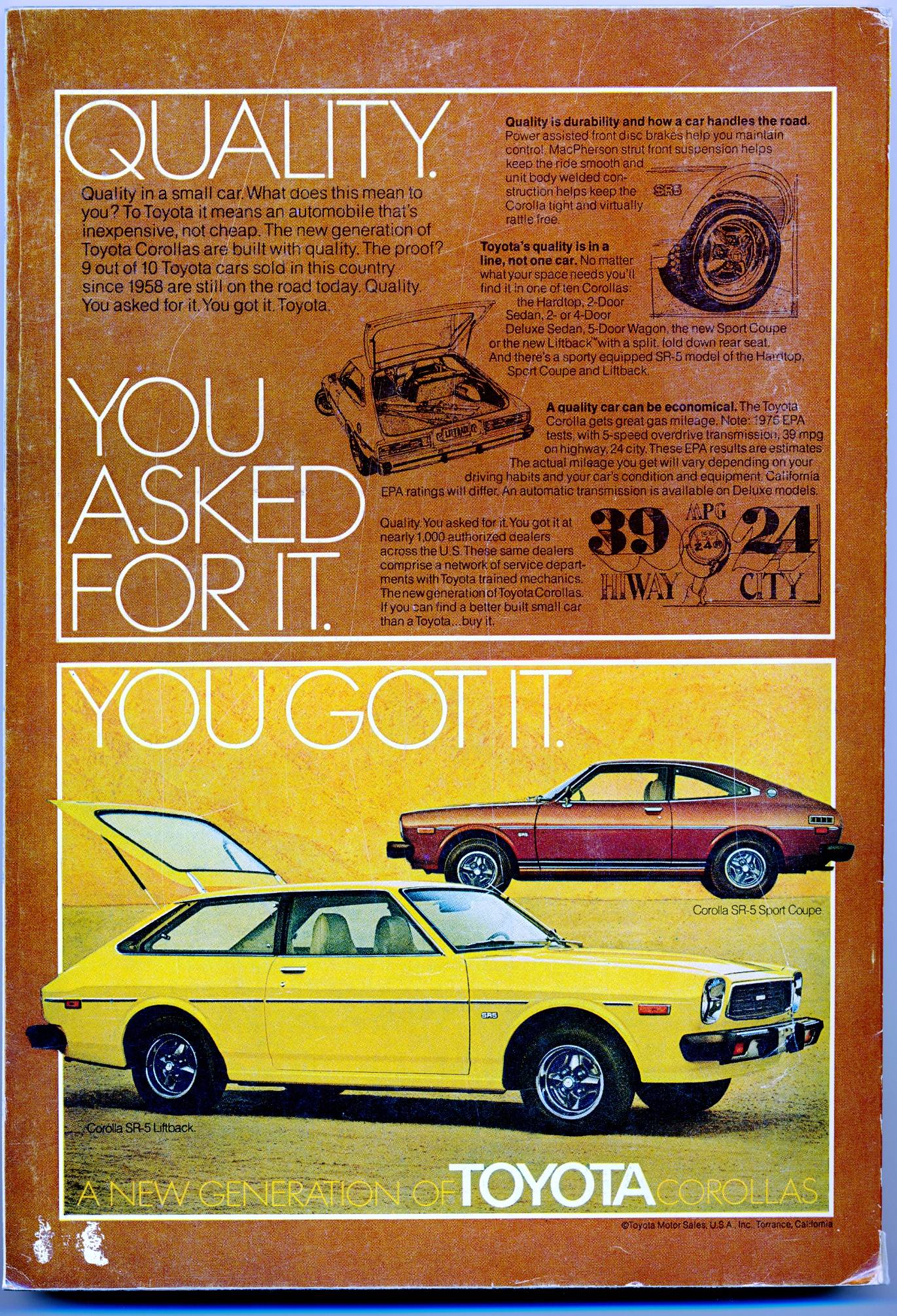 Tesla Cybertruck Hiding in plain site 😂 1976-toyota-corolla-ad-1