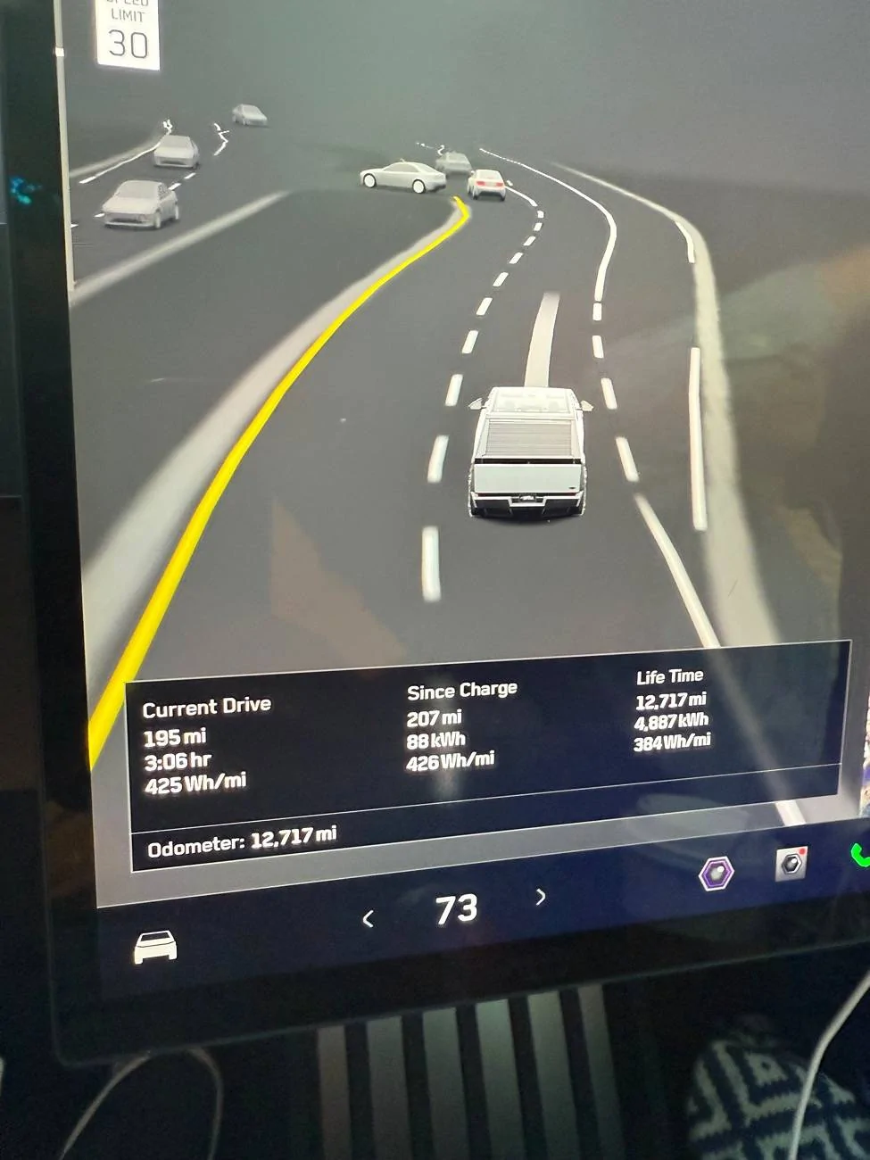Tesla Cybertruck FSD 13 for 207 miles was flawless IMG_5699