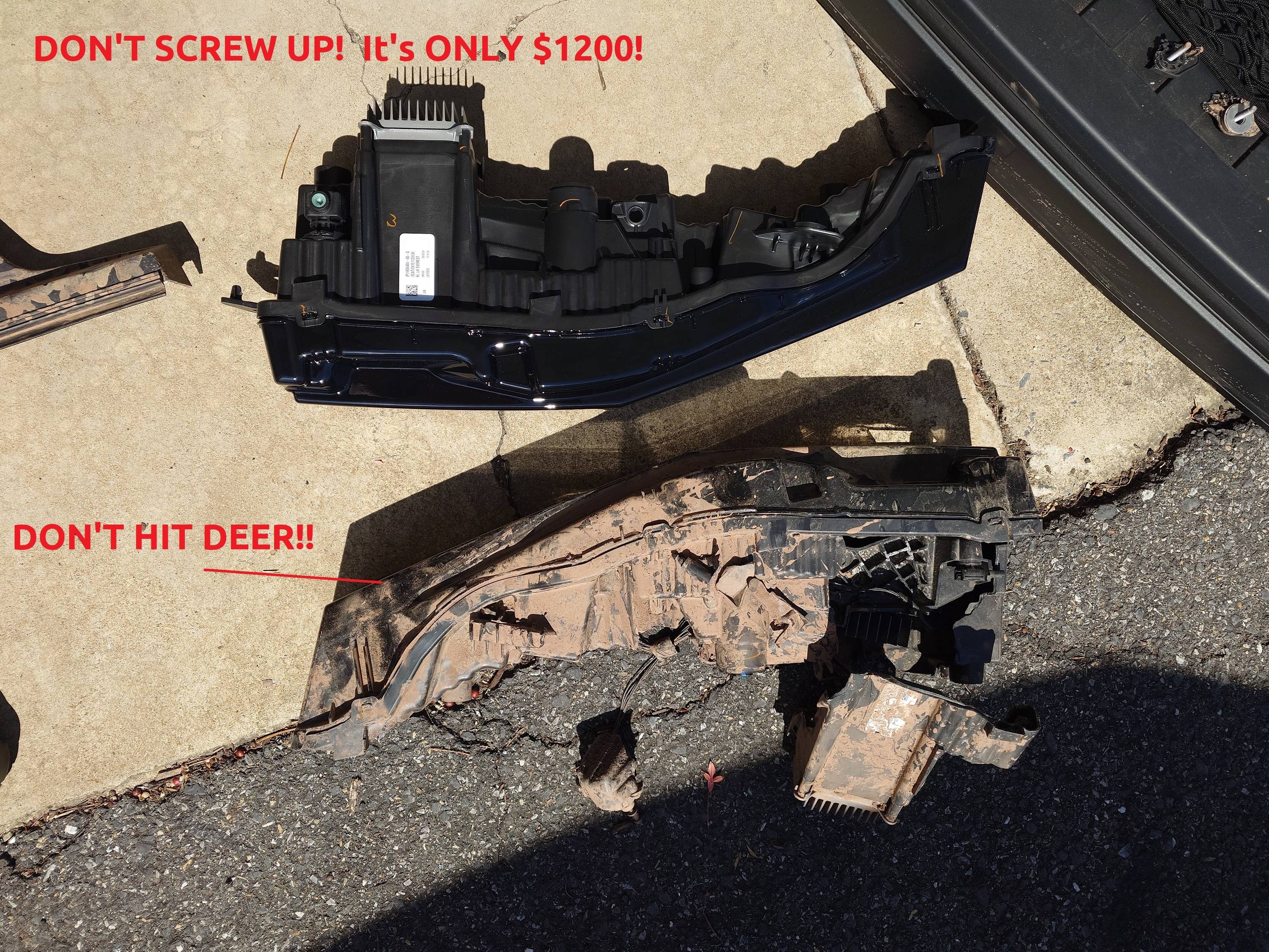 Tesla Cybertruck Headlight Replacement (now that I finally got it) DIY Install Process After Hitting Deer 20250327_141448