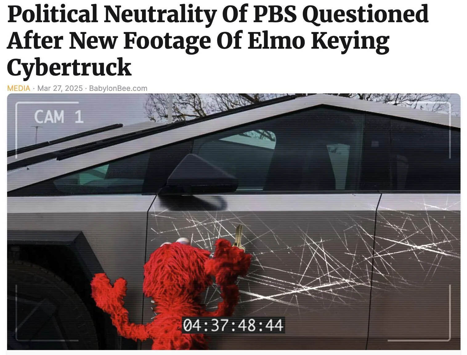 Tesla Cybertruck Elmo caught in the act! (not political) 1743175718271-ud