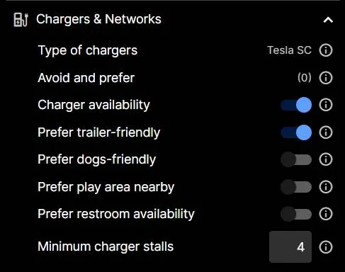Tesla Cybertruck Way to customize range for Cybertruck when towing a trailer 2025-03-30 09_14_02-ABRP - A Better Routeplanner