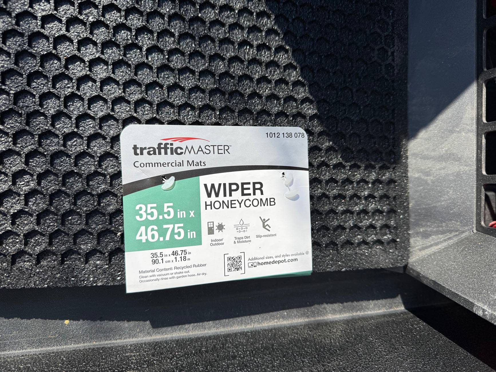 Tesla Cybertruck $17 48x36” bed mat from Home Depot IMG_1478