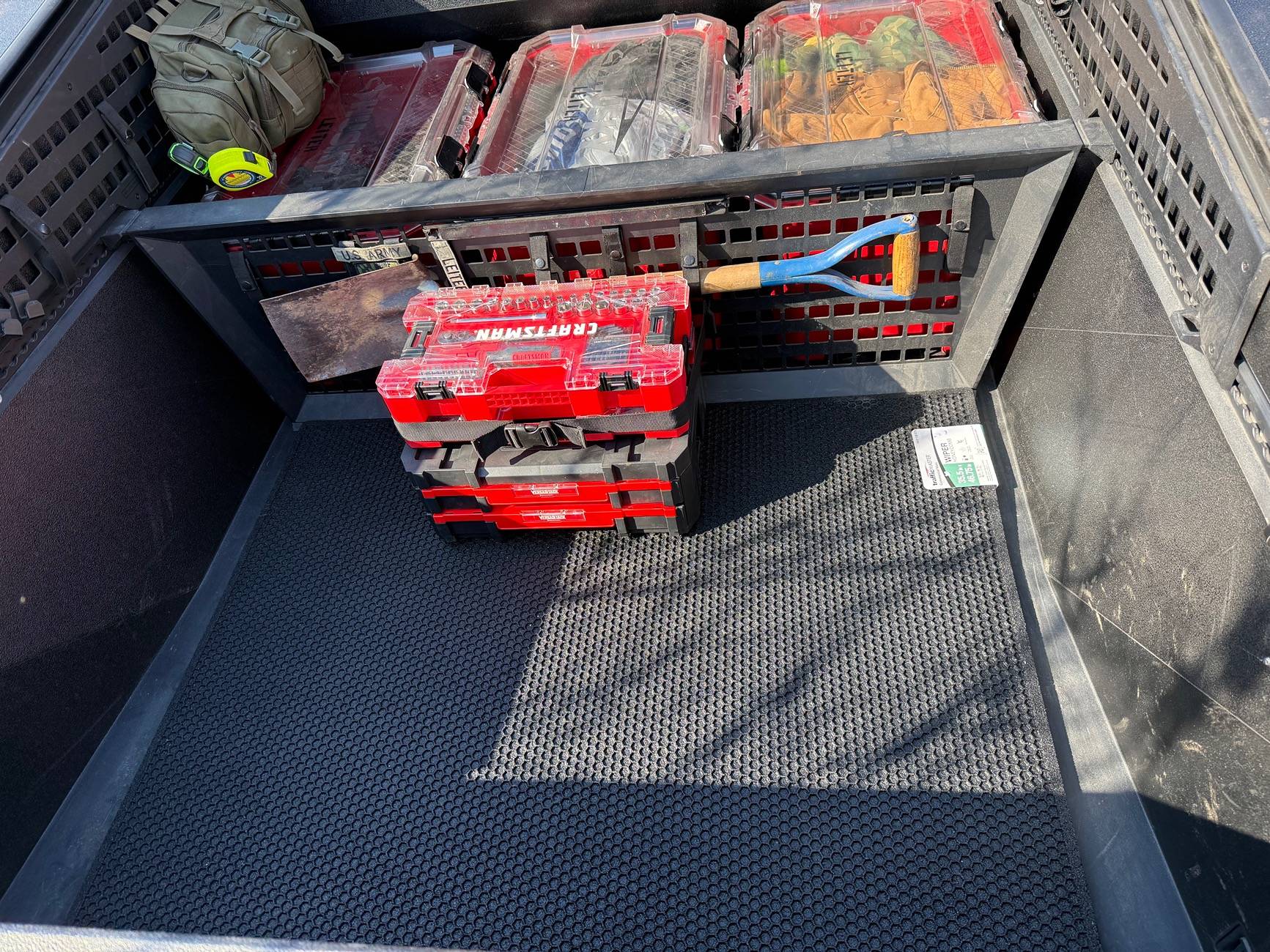 Tesla Cybertruck $17 48x36” bed mat from Home Depot IMG_1477