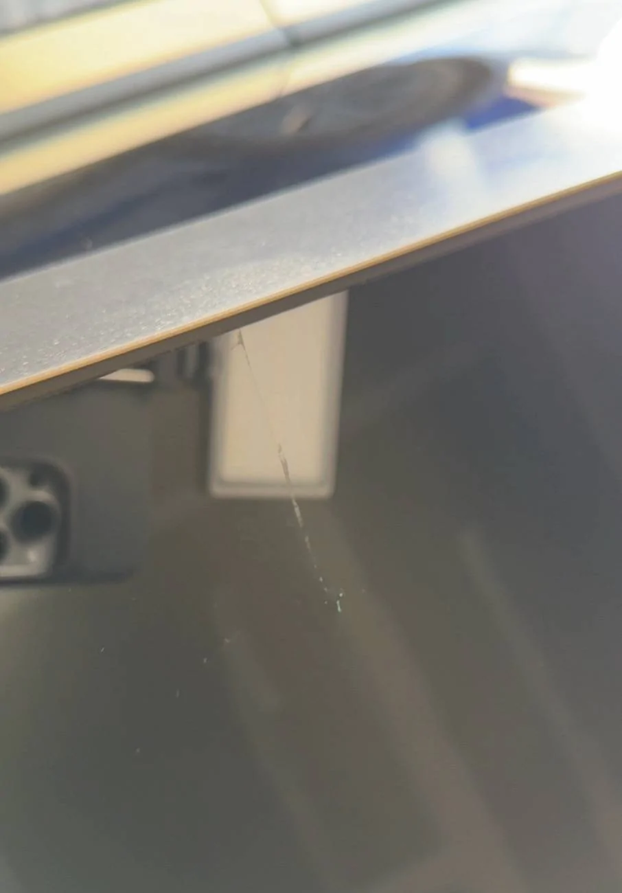 Tesla Cybertruck UPDATED: 360 miles on OD front windshield already cracked 🤦‍♂️ IMG_7465