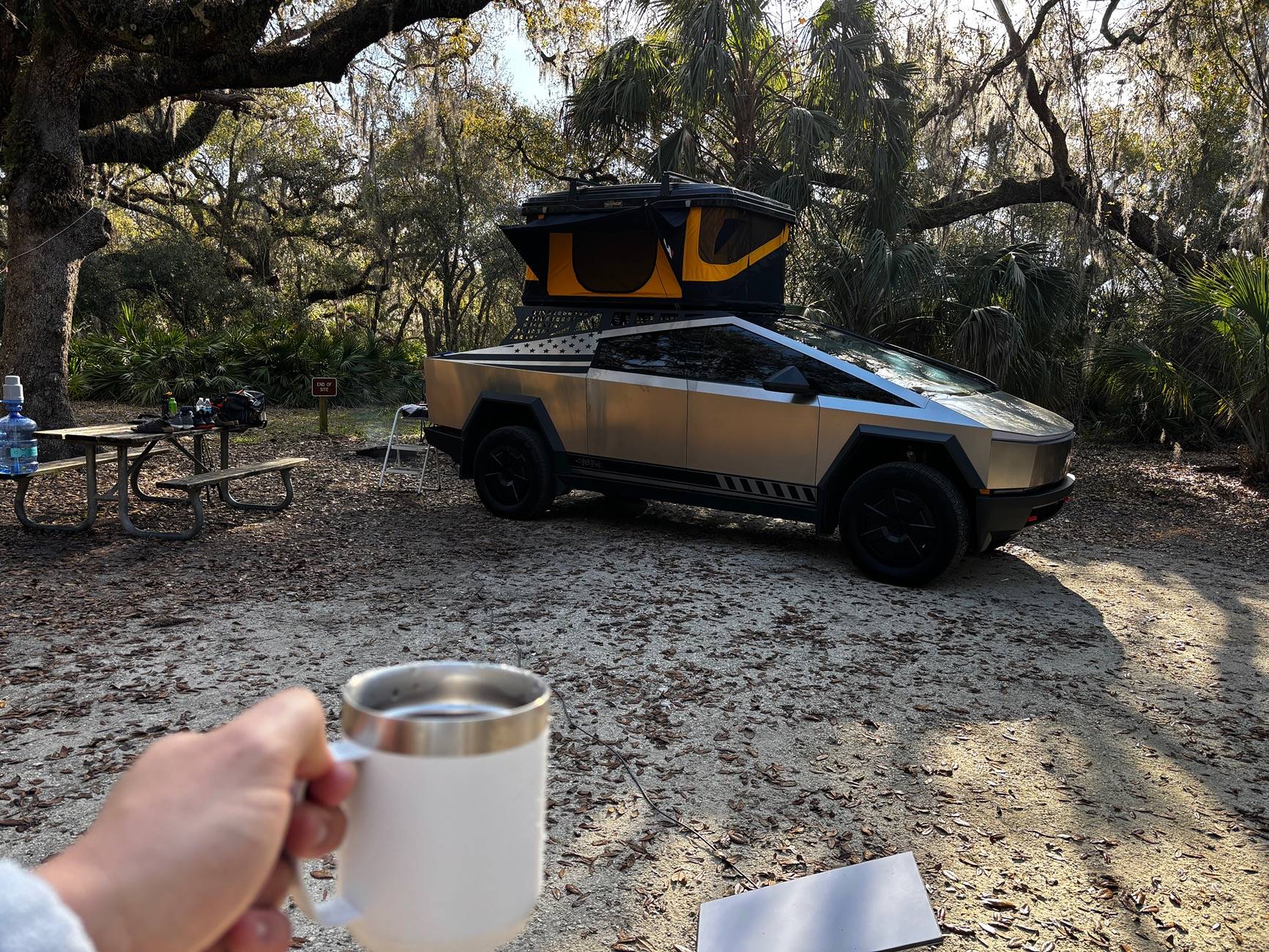 Tesla Cybertruck What does your camping setup look like? IMG_7505