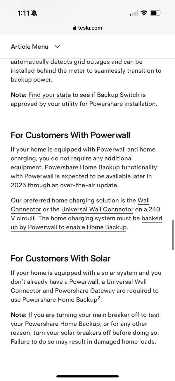 Tesla Cybertruck Powershare update: Home Backup enabled for Solar + Backup Switch IMG_5063