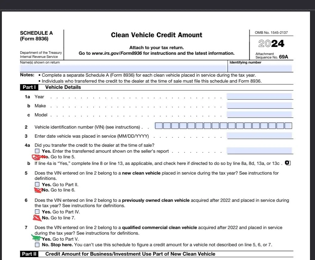 Tesla Cybertruck Major mistake by (CPA!) with Commercial Clean Vehicle Tax Credit Screenshot_20250331_170942_Samsung captur