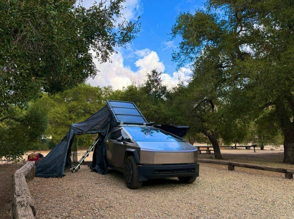 Tesla Cybertruck What does your camping setup look like? Screenshot 2025-03-17 at 4.58.01 PM