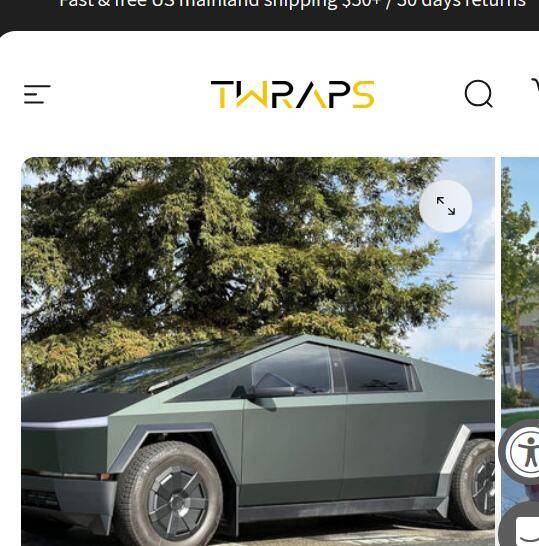 Tesla Cybertruck Twraps Matte Mysterious Green Self-Install Wrap Done zimage9819