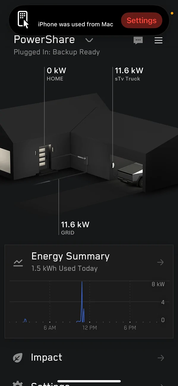 Tesla Cybertruck Charge on Solar now enabled for Cybertruck IMG_6055