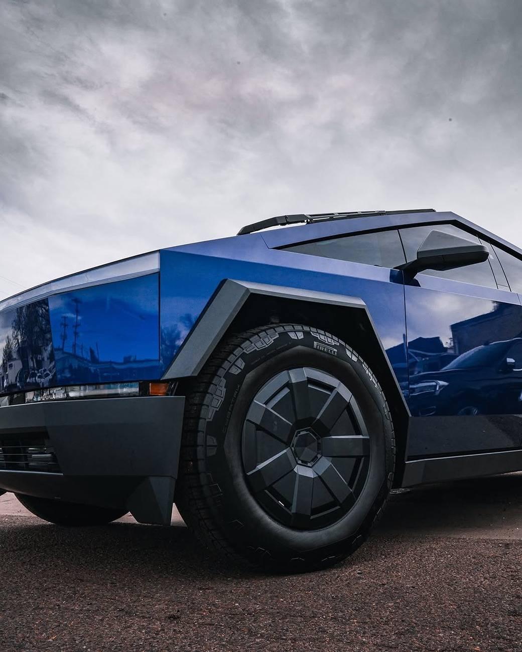 Tesla Cybertruck Pure PPF Candy Blue Cybertruck wrapped by Ceramic Pro Denver 486729351_17852993403418910_9008648894721231444_n