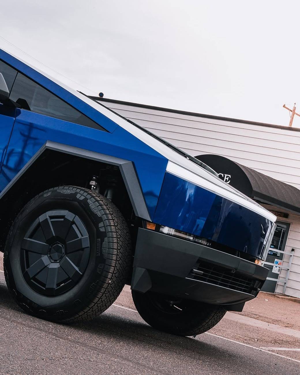 Tesla Cybertruck Pure PPF Candy Blue Cybertruck wrapped by Ceramic Pro Denver 487496842_17852993418418910_8979966337053265510_n