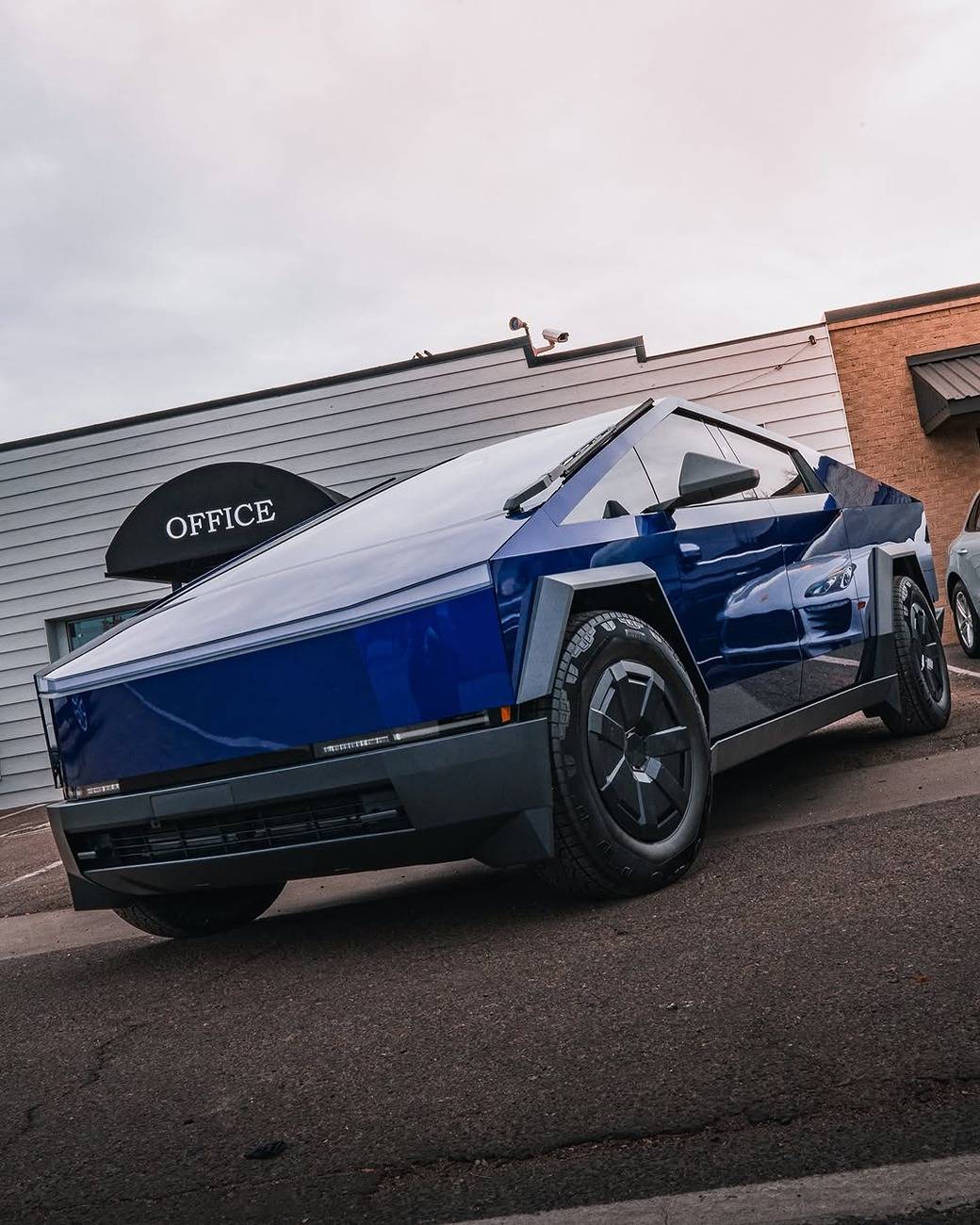 Tesla Cybertruck Pure PPF Candy Blue Cybertruck wrapped by Ceramic Pro Denver 487390799_17852993421418910_3019252091975880978_n
