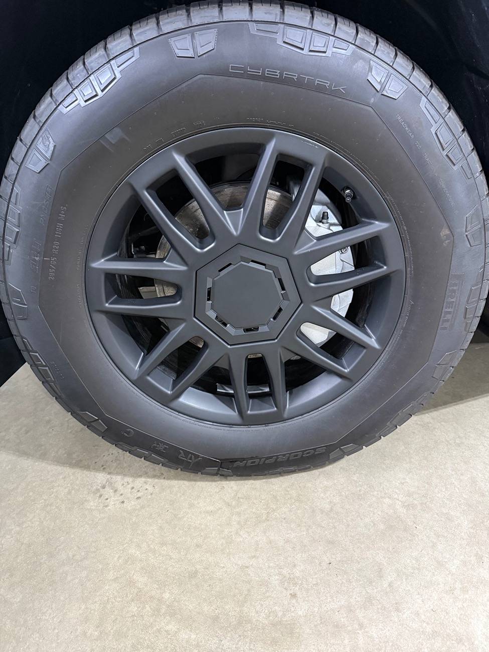 Tesla Cybertruck Free Cyber Wheel Caps from Tesla IMG_3395