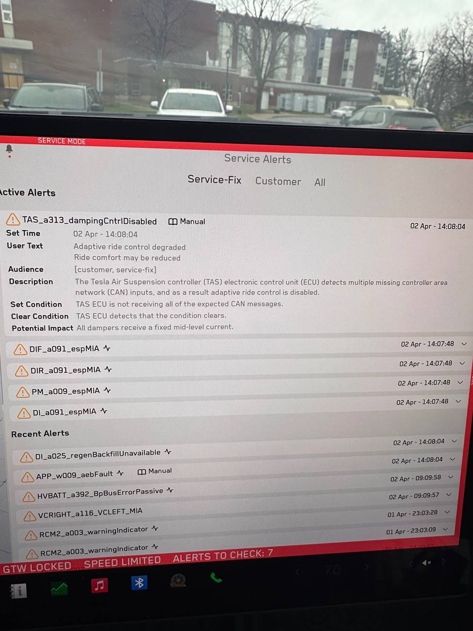 Tesla Cybertruck Alerts and multiple things disabled IMG_0790