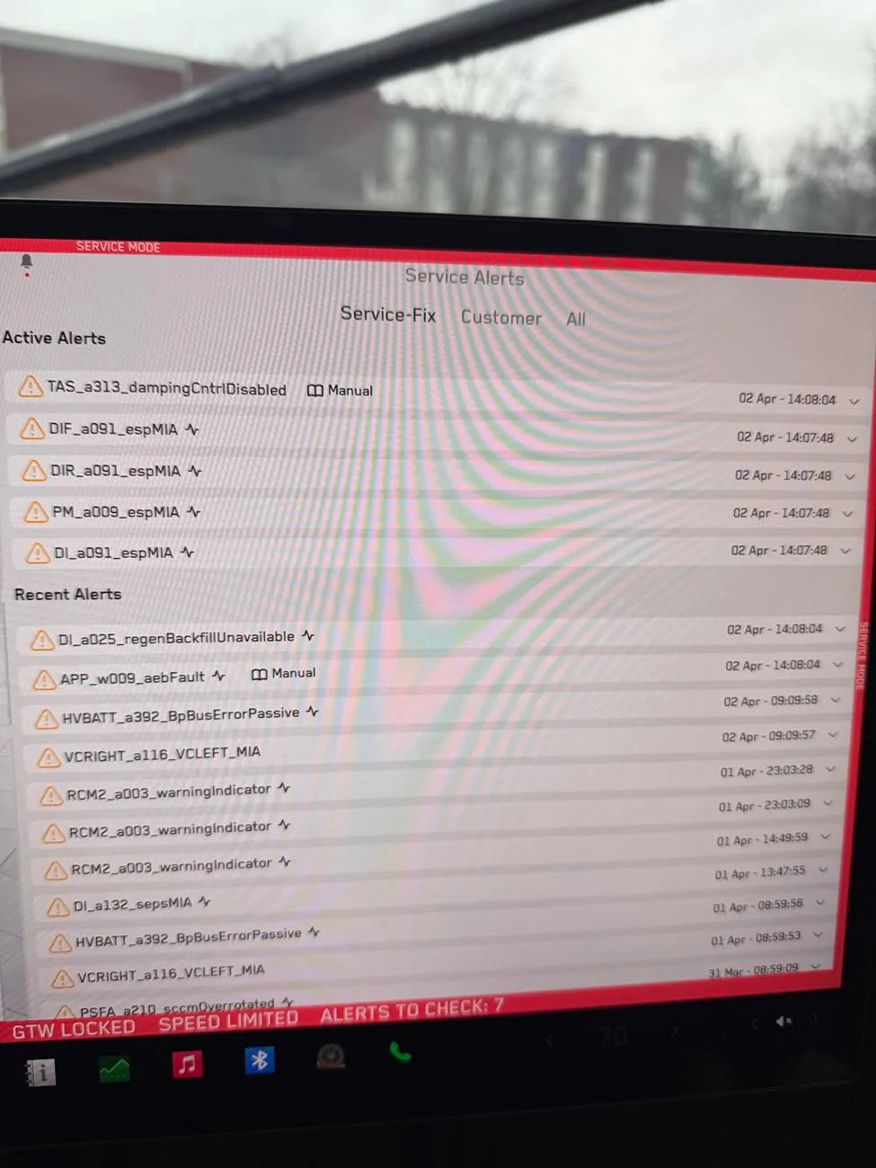 Tesla Cybertruck Alerts and multiple things disabled IMG_0789