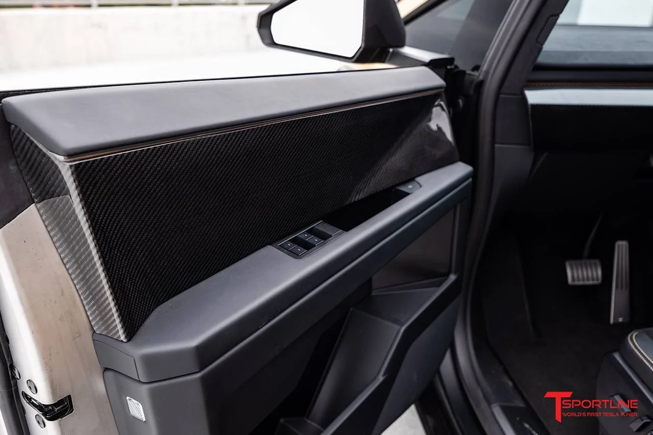Tesla Cybertruck Custom Cybertruck Build - T Sportline - Wide Body Carbon Fiber / Full Custom Interior / Color PPF & Custom Match Wheels / Big Brake Kit tmaxx-gloss-coffee-crema-tesla-cybertruck-ferrari-black-leather-monza-suede-upgrade-11