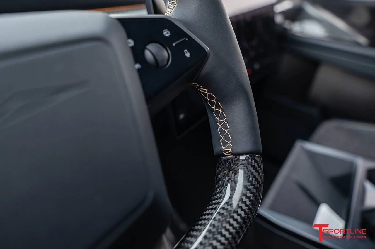 Tesla Cybertruck Custom Cybertruck Build - T Sportline - Wide Body Carbon Fiber / Full Custom Interior / Color PPF & Custom Match Wheels / Big Brake Kit tmaxx-gloss-coffee-crema-tesla-cybertruck-ferrari-black-leather-monza-suede-upgrade-10