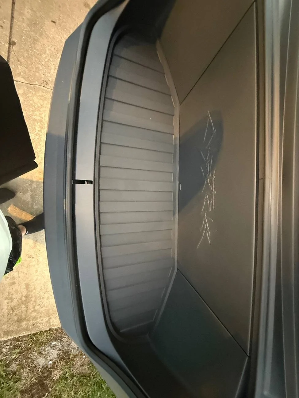 Tesla Cybertruck Installed Cybertruck bed, frunk and trunk liner by 3Wliners IMG_3178